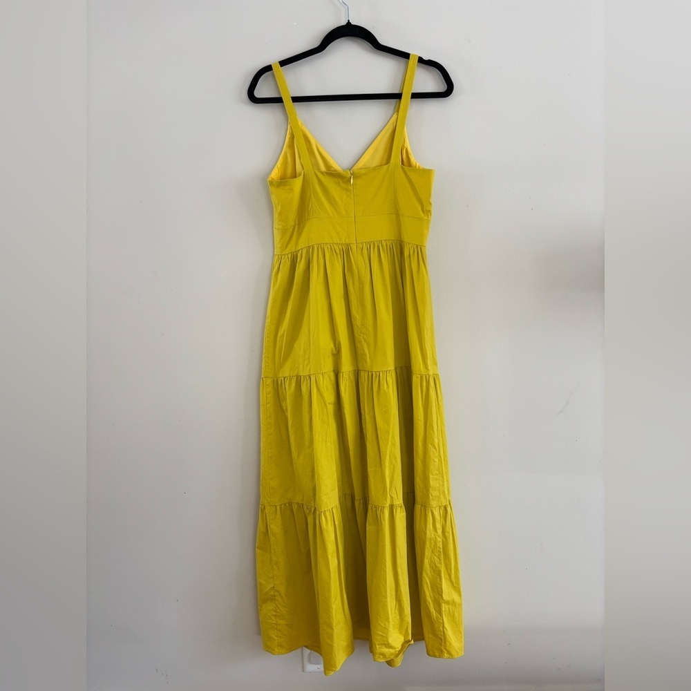 Maggy London Yellow Maxi Dress, Size 10, Cotton, Summer Beachy Dress - Picture 4 of 7